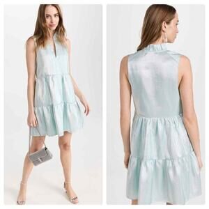 Amanda Uprichard Connolly Dress in Ice blue size M metallic sleeveless mini